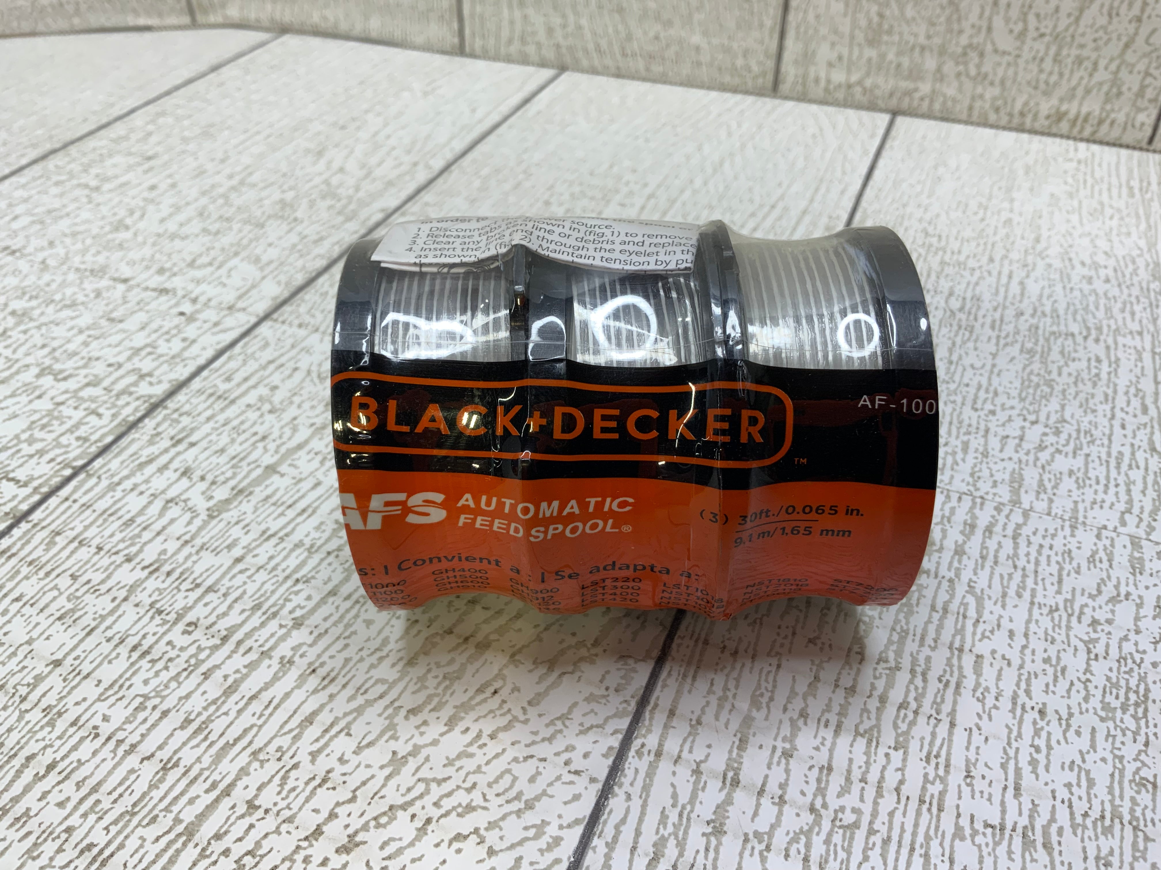 BLACK+DECKER Trimmer Line, 30-Foot, 0.065-Inch, 3-Pack (AF1003ZP) (7953589895406)